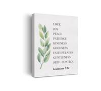 Fruit of the Spirit Canvas Wall Art Christian Bible Verse Print Scripture Painting Love Joy Peace Faith Based Art for Home Church Wall Decor(Framed,16x24inch(40x60cm))