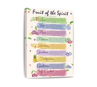 Fruit of the Spirit Canvas Wall Art Galatians 5:22-23 Christian Bible Verse Print for Home Office Bedroom Decor(Framed,16X24inch(40X60cm))