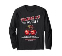 Fruit of The Spirit Verse de la Bible chrétienne Cerises Mignonnes Manche Longue