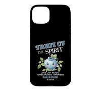 Fruit of The Spirit Verse de la Bible chrétienne Mignon Baie Bleue Coque pour iPhone 15 Plus