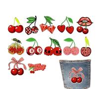 Fruit Patch à Repasser | 12 Pièces Appliques Fruit à Coudre et à Repasser,Fournitures Esthétique pour Tote Bag Chemisier Pull Jean Veste Chapeau Maison Femme Fille