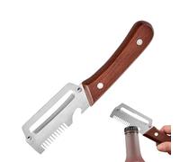 Fruit Peeler Tool, Stainless Steel Blade, Wooden Handle Design Multifunctional Cutter, for Carrots Apples Potatoes Pumpkins Papayas Kitchen Home Indoor Cooking Use 7.48 * 1.46in