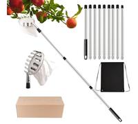 Fruit Picker Pole with Basket, Lightweight Extendable Tool for Easy Harvesting, Professional Fruit Catcher for Garden, Farm, Orchard, Home Use, Secure Grip Design for, Mango, Orange, Avocado Pic