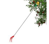 Fruit Picker with Three Claws, Telescoping Fruit Harvesting Tool with Adjustable Length, Handheld Gatherer for Outdoor Orchard Use, Ideal for Picking Pears Loquats Avocados Cherries and Persimmons