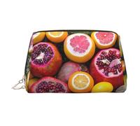 Fruit Picture-Organiseur de cosmétiques imprimé standard, étui de beauté résistant aux chocs avec large ouverture à fermeture éclair pour le voyage, doré, One Size