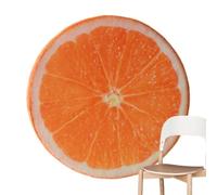 Fruit Pillow - Round 3D Stuffed Cushion, Colorful Plush Seating Pad, Kiwi Orange Lemon Watermelon Decorative Featuring Soft Comfortable Filling Supporting Relaxation for Home Kids Couch Classroom