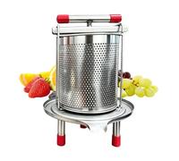 Fruit Press 2.8L with Cross-Beam - Stainless Steel Food-Grade Crusher | Cider Juice Maker Vegetable Juicer for Honey Cheese Olive Oil Meal Prep Home Kitchen Picnic