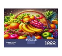 Fruit Puzzle 1000 pièces Carton Premium Plateau de Fruits tropicaux adolescents12-18 Ans activité après école Loisir Indoor Domestique 38x26cm