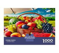 Fruit Puzzle 1000 pièces Carton Solide Panier de Fruits avec pastèque adolescents12-18 Ans Casse-tête activité après école Loisir Indoor 70x50cm