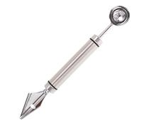 Fruit Scooper and Baller, Sander Baller Scoop | Scooper et baller à la pastèque à double tête - Cantalupe glacée Sorbet Boule à Beurre en acier inoxydable