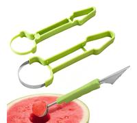 Fruit Scooper | Découpeur double tête en acier inoxydable,Set d'ustensiles en acier inoxydable pour fruits,Pour avocats, cantaloups, kiwis, mangues, fraises et légumes