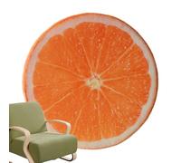 Fruit Seat Cushion - Round 39cm Soft Plush Pillow for Chair, Sofa, Or Floor | Watermelon, Orange, Lemon Decorative Cushion Pad | Cute Home, Car, and Classroom Decor Gift
