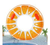 Fruit-Shaped Pool Float - Adult Inflatable Swim Ring with Handles | Vibrant Orange Design, Sturdy Armrest Supports, Comfortable Relaxing Float, Durable Thick Vinyl, Quick Inflate & Deflate, for