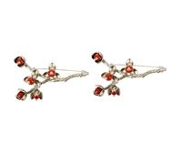 Fruit Shawl Red Berry Cardigan Safety Pins Bouquet Shape Enamel Lapel Pin Brooch Clips Collar Clip Copper