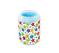 Fruit Stars Rainbow Station de nettoyage portable pour pattes de boue avec brosse en silicone souple pour chiens de petite, moyenne et grande race, chats