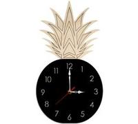 Fruit Style Nordique Horloge Murale Silencieuse Horloge en Bois Pour La Maison Salon Noir PL816 Noir G