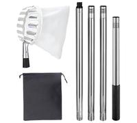 Fruit Tree Picker - 160cm Tree Pickers With Telescopic Handle | Fruit Picker Tool Long Handle | Grabber Reacher Tool | Stainless Steel Adjustable Gadget For Home Outdoor Harvest Farm Agricultural