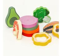 Fruit Vegetable Game Set-Wooden Toys Salad Ingrédients, Accessoires De Cuisine Les Jouent À Un Ensemble De Nourriture | Jeu De Jeu De Rôle Interactif pour Promouvoir Une Alimentation Saine, Un