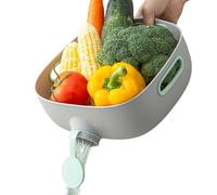 Fruit Washing Bowl, Draining Strainer Basin, Baking Tray, Multipurpose Use, Sturdy Material, (9.25x9.25x3.94 Inches), Ideal For Cleaning Fruits And Vegetables In Kitchens