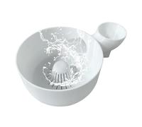 Fruit Washing Bowl, Salad Cleaning Strainer, Adorable Automatic Vegetable Washer, Small Multifunctional Bowls for Food Prep Storage, Washing, Fridge, Camping, White