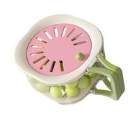 Fruit Washing Bowl with Strainer, 2-in-1 Produce Washer and Berry Container for Fridge, Dual-Layer Drain Basket with Foldable Handle, Stackable Lettuce Keeper for Kitchen & Picnic
