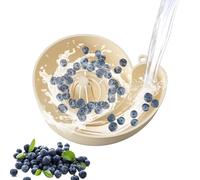 Fruit Washing Bowl with Strainer, Berry Washing Bowl, 9.25 Inches Compact Designed, Food Container Animal-Shape Colander for Cherry Tomato Raspberry Blueberry Strawberry Plum