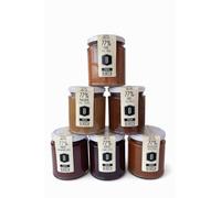Fruita Blanch - lot de 6 pots de confiture extra, 77% de fruits, artisanale, sans conservateurs ni additifs, lot de 6 x 300 g, coffret personnalisable, 6 saveurs au choix