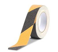 Fruitlet® Ruban Adhésif Antidérapant Jaune Noir 10 m x 2 cm, Bande Antiderapante Escalier, Bande Adhesive Antiderapante pour Extérieur et Intérieur, Ruban Antidérapant Scotch Antiderapant Imperméable