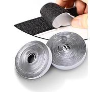 Fruitlet® Scratch Autocollant Double Face Noir 3 m x 16 mm, Velcr Autocollant Scratch Adhésif 1 Pair, Bande Velcr Adhésives Scratch Autocollant pour Tissus, Moustiquaire, Bricolage