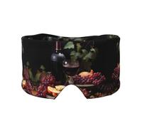Fruits and Wines Bandeau unisexe pour dormir sur le côté, masque de sommeil et cache-oreilles (68,1 x 10,9 cm), intérieur et extérieur, voyage, yoga, confort réglable