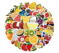 Fruits Autocollants Légumes 50pcs Dessins Animés Fruitiers en Vinyle Décalcomanies PVC Autocollant d'apprentissage Imperméable pour Les Filles Garçons