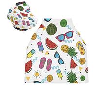 Fruits D'Été Frais Housse de Canopée pour Poussette,Siège de Voiture pour Bébé Dais Siège Auto Couverture D'Allaitement Pare-Soleil Respirant Extensible pour Bébé