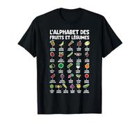 Fruits et Légumes Alphabet Apprendre Abécédaire Garçon Fille T-Shirt