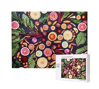 Fruits et légumes Vivants végétaliens à Imprimer,Puzzle Familial en Bois de 500 pièces pour Adultes et Adolescents, décoration d'intérieur