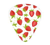 Fruits Fraises Motif Fraise,Lot de 12 médiators de guitare, 3 épaisseurs différentes pour guitare acoustique, basse, ukulélé