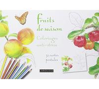 Fruits printaniers – Coloriages anti-stress – 32 cartes postales – Larousse