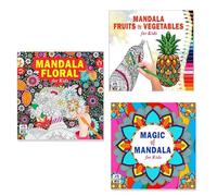 Fruits & Vegetables + Unique Floral + Magic Art Designs Colouring Books For Kids | Healthy Food Art | Floral Patterns | Magical Designs | Fun Coloring | Nature Illustrations | Kids Creativity | Fruit