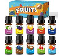 Fruity Fragrance Oil for Candle & Soap Making, Holamay Premium Fruit Essential Oils 5ml x 10 - Coconut, Strawberry, Mango, Pineapple and More Scented Oils, Summer Aromatherapy Diffuser Oils Set