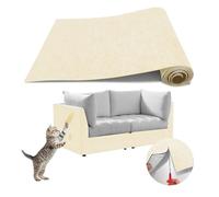 Frundoo Griffoir Chat Canapé, Protection Canape Chat Anti Griffe, Arbre à Chat Grimpant DIY, Tapis Griffoir Autocollant pour Chat, Convient aux Canapés, Murs et Meubles (Blanc Chaud, 200 x 40 cm)