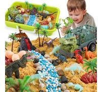 FRUSE Sable Magique de Dinosaure avec Camion Dino & Bac a Sable pour Enfant