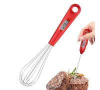 Frusta Per Uova 2 In 1 - Termometro Digitale Integrato Per Dolci E Caramelle, Sbattitore Manuale In ABS Resistente Al Calore, Lettura Istantanea 1s | Per Cioccolato Salse Cottura Dessert