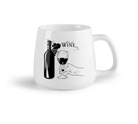 Fruta de cerámica Taza de café con estilo Botella de vino, vaso de mano, uvas, restaurante, alcohol （14oz/400ml） Ideal para el hogar, la oficina, cafeterías, ideas de regalo