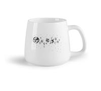 Fruta de cerámica Taza de té Planetas Sistema Solar Espacio Estrellas Astronomía Bebé Cielo Estrellas Planetas Espacio （14oz/400ml） Porcelana fina (cerámica)