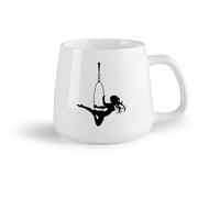 Fruta de cerámica Tazas con Asas Cómodas Bailarina de circo de danza acrobática atractivo sexual Mujer （14oz/400ml） Para té, chocolate caliente