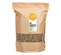 FRUTEG Basic Herbal Tea Organic 1000 g I thé en vrac avec 49 herbes biologiques exquises I avec Pissenlit Inula Ortie Sauge Cannelle Pomme et beaucoup plus I Thé biologique en vrac 1 kg