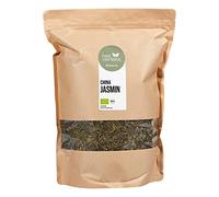 FRUTEG Jasmine de thé vert bio de la Chine | Feuilles de thé vert avec des fleurs de jasmin aromatisées | Goût intense et parfum de jasmin tendre | de l'agriculture biologique certifiée | 1000g