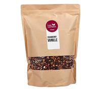 FRUTEG Vanille à la canneberge de thé aux fruits en vrac 1000 g | Thé de fruits en vrac | Herbe, aigre et en même temps Composition sucrée du thé mélangé | Thé de fruits en vrac 1 kg