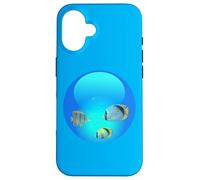 Frutiger Aero Aesthetic Tech Orb Poissons Coque pour iPhone 16