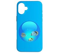 Frutiger Aero Aesthetic Tech Orb Poissons Coque pour iPhone 16 Plus