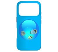 Frutiger Aero Aesthetic Tech Orb Poissons Coque pour iPhone 17 Pro